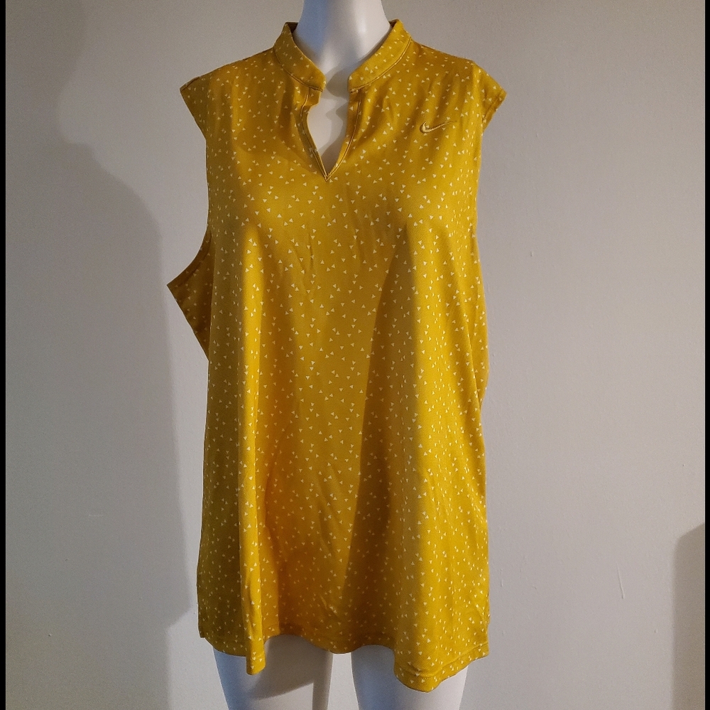 Nike Women's Yellow Sleeveless Top
